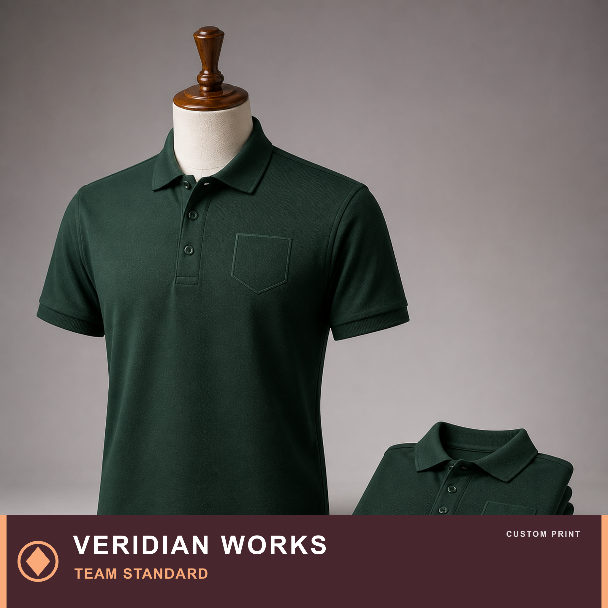 Custom Embroidered Polo Shirts — VERIDIAN WORKS: TEAM STANDARD