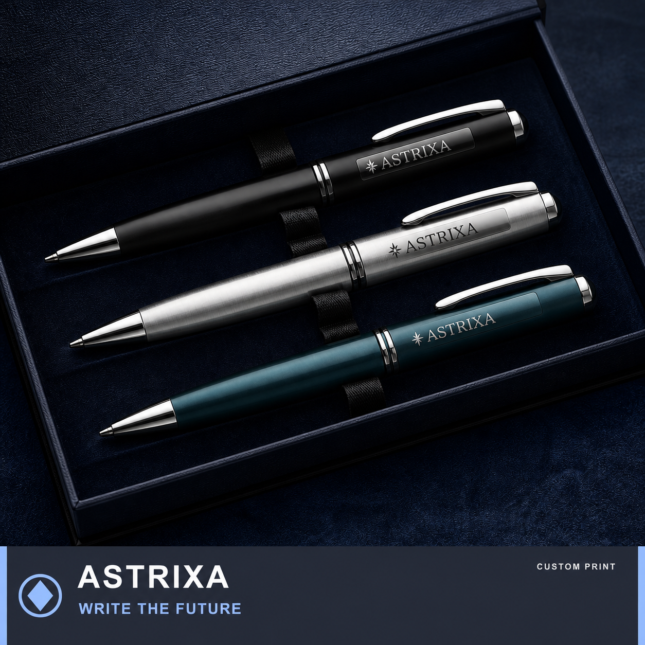ASTRIXA printed on custom product — WRITE THE FUTURE