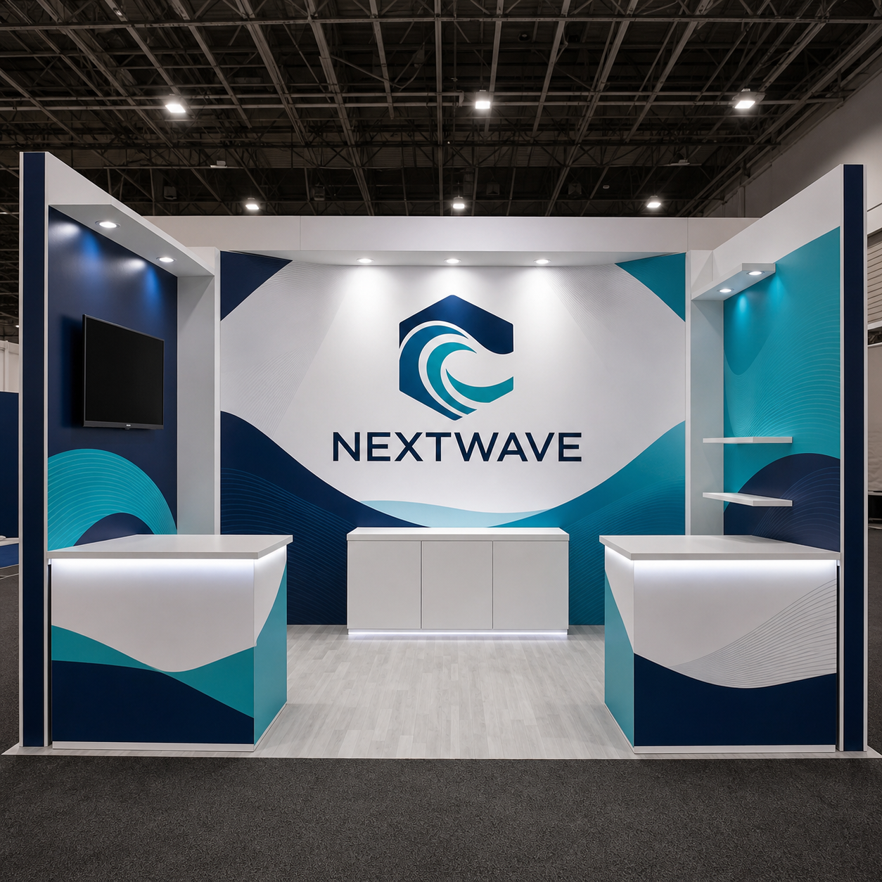 Custom Modular Exhibition Booths — NEXTWAVE: OWN THE FLOOR