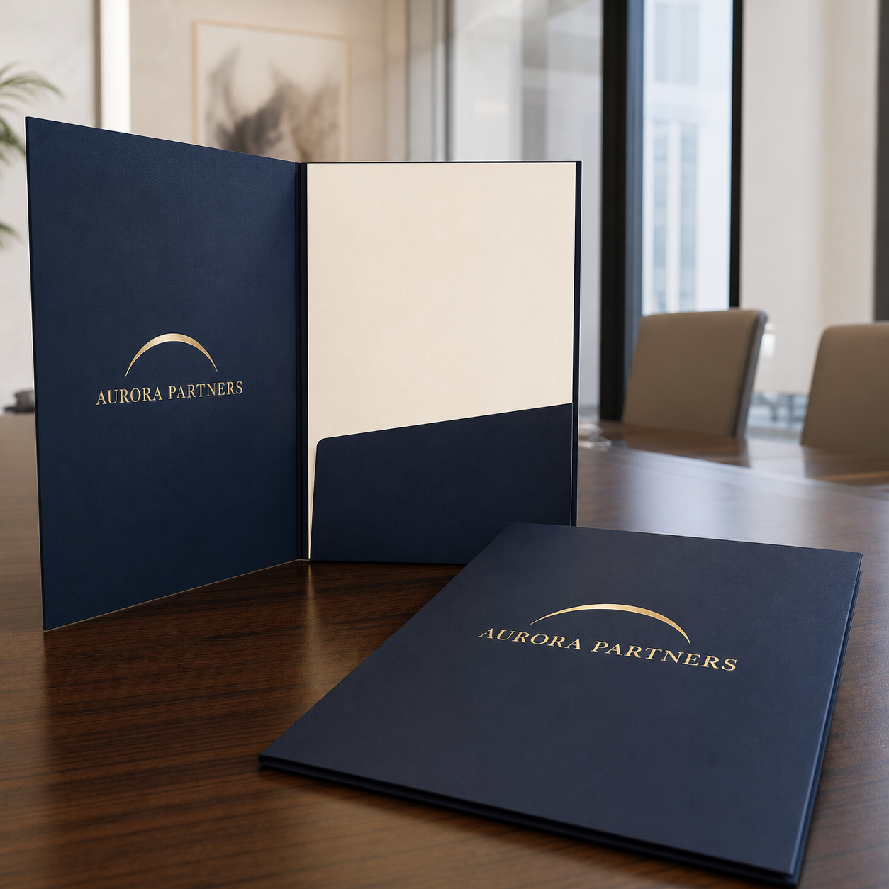 Custom Presentation Folders & Document Wallets — AURORA PARTNERS: READY TO PRESENT