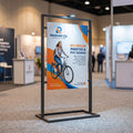 PVC board with sharp edges and matte finish displayed in a modern business setting highlighting its durability and vibrant print quality