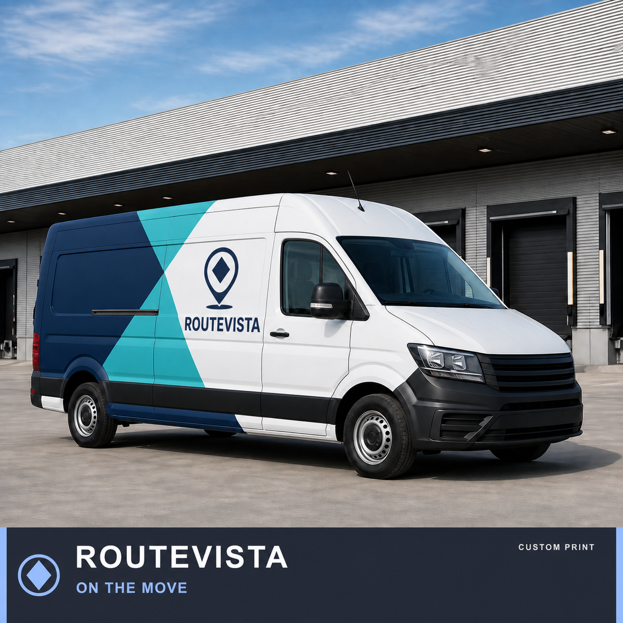 ROUTEVISTA printed on custom product — ON THE MOVE