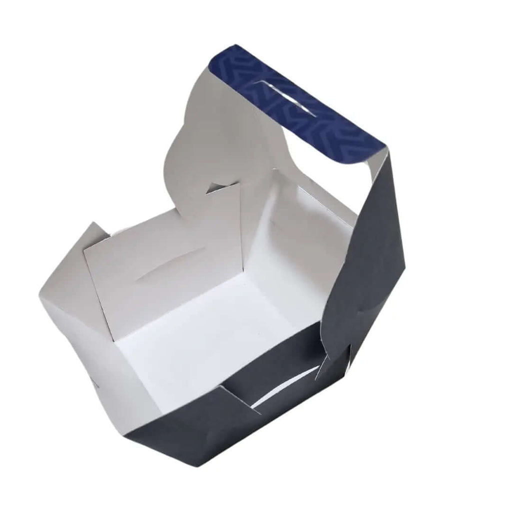 custom printed 10×10×10 cm box with clear window, for cake and burger and other usages