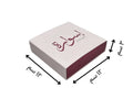 custom printed   12×12×3 cm double side box for bracelet and earnings outer measurement