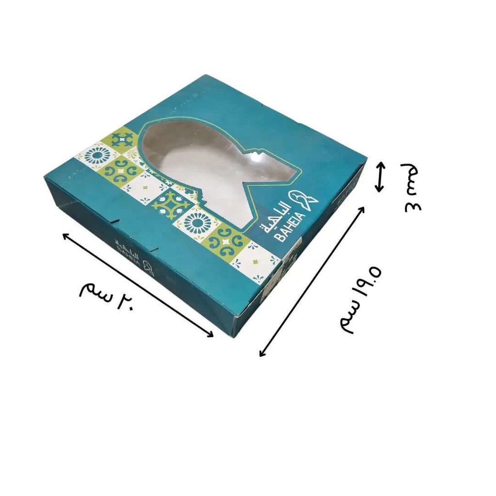 custom printed 20×19.5×4 cm with transparent window