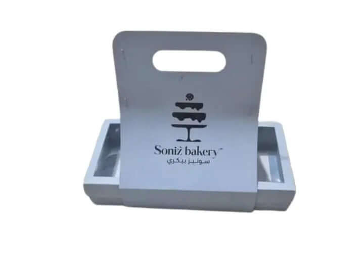 custom printed 29×13×5.5 cm box with holder and transparent window