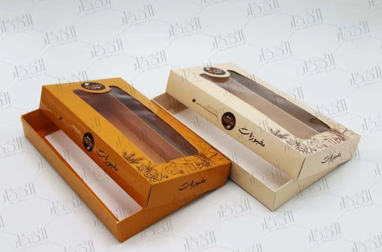 custom printed 2 piece box with clear window,size 24×14×4 CM