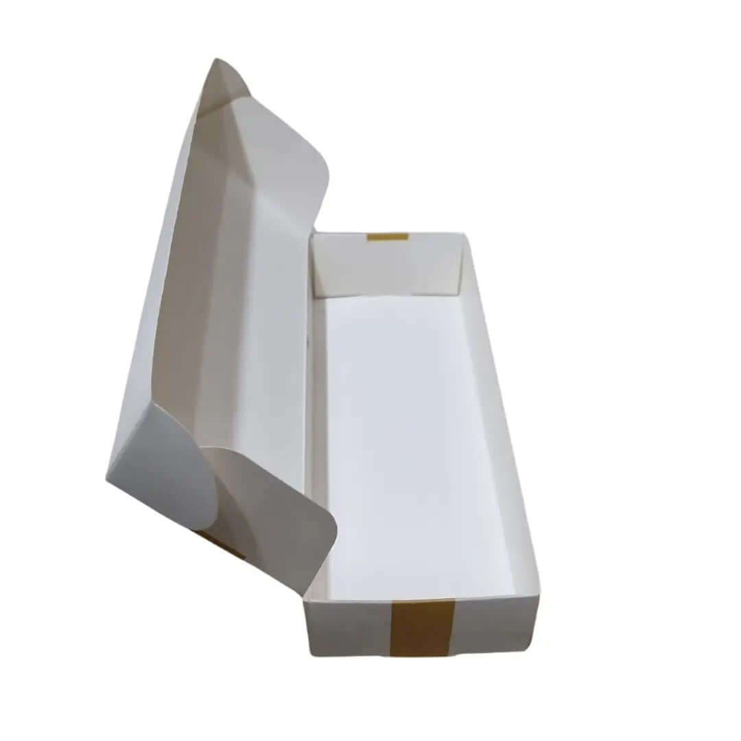 Box Backwaren Druck nach Maß 20×10×4.5 cm
Süßwaren
Diese Versandverpackung eignet sich für E-Commerce, Lieferung und Produktversand. Sie kann mit Logo, passender Kartonstärke und individuellen Abmessungen hergestellt werden.