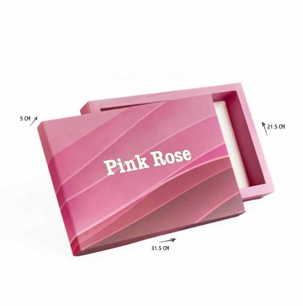 custom printed  double side box  31.5×21.5×5 cm with holder  height 29 cm