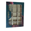 custom printed golden foil base box with 15 cavities for dates chocolate sweets