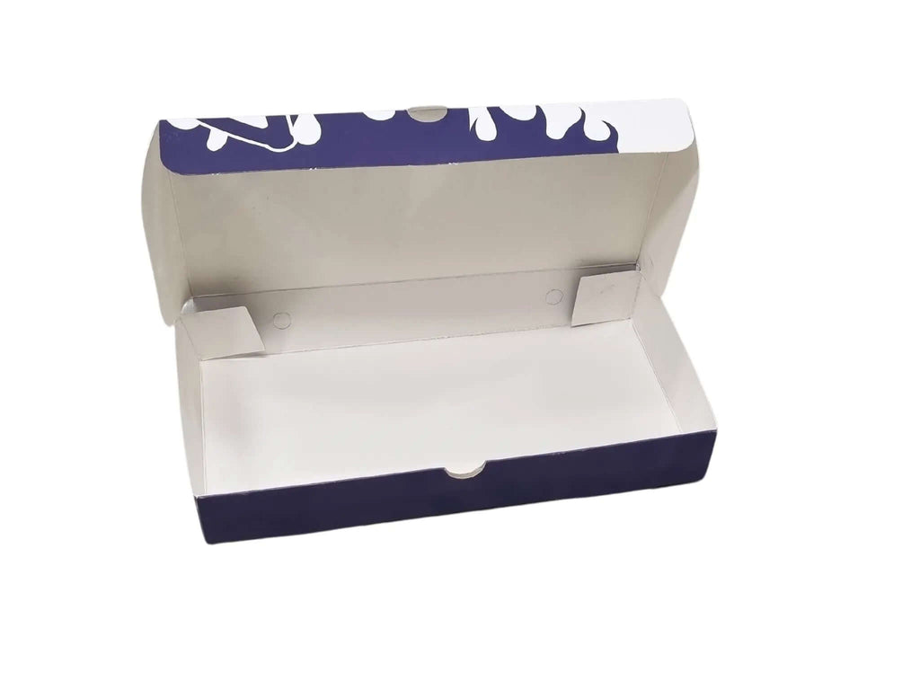 custom printed pie bakery sweets box with out lamination 26×13×4 cm