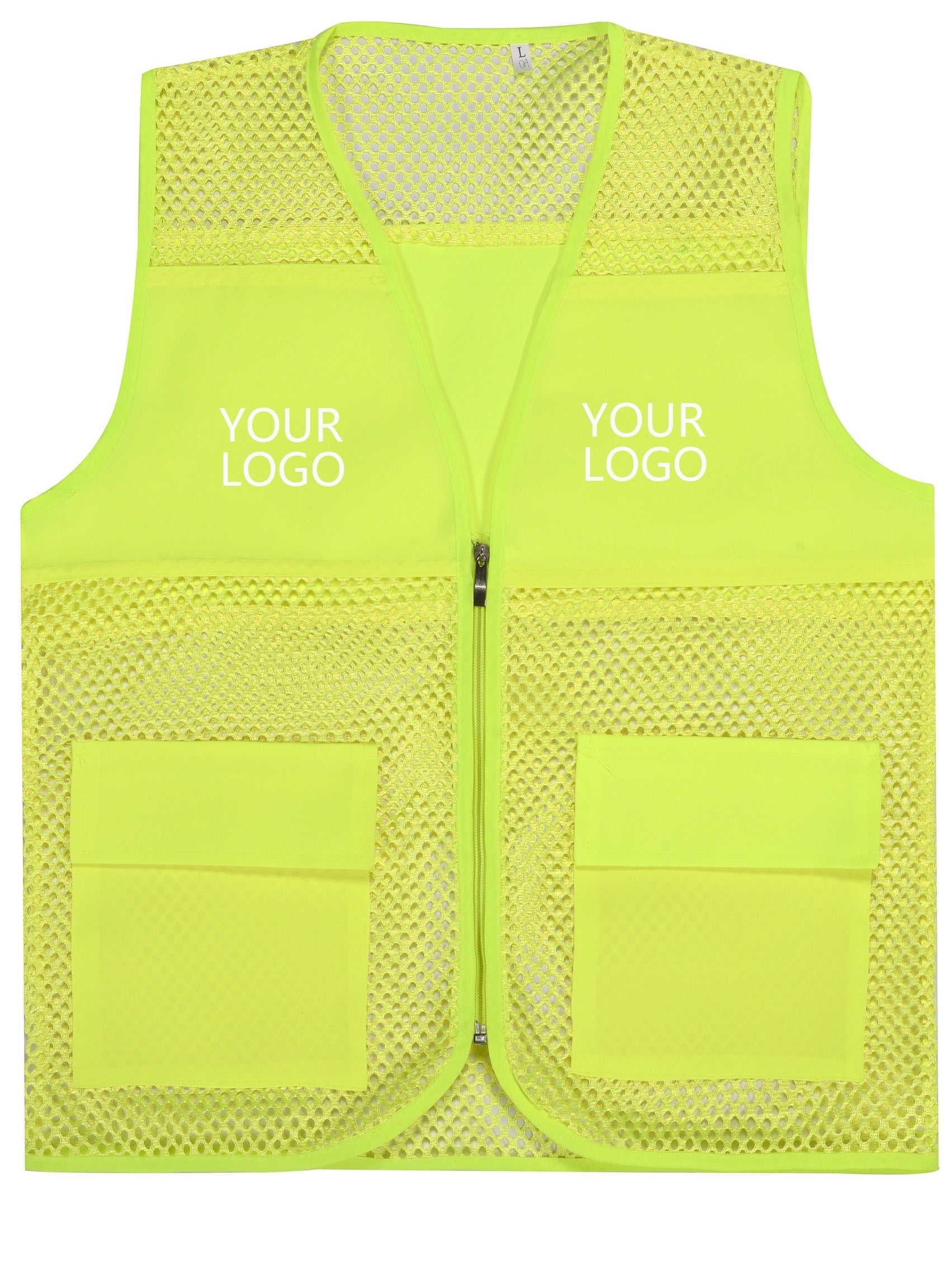 Custom Logo-Printed Work Vest, Volunteer Mesh Vest with Printed Text for | Business-Ready Logo – image 3