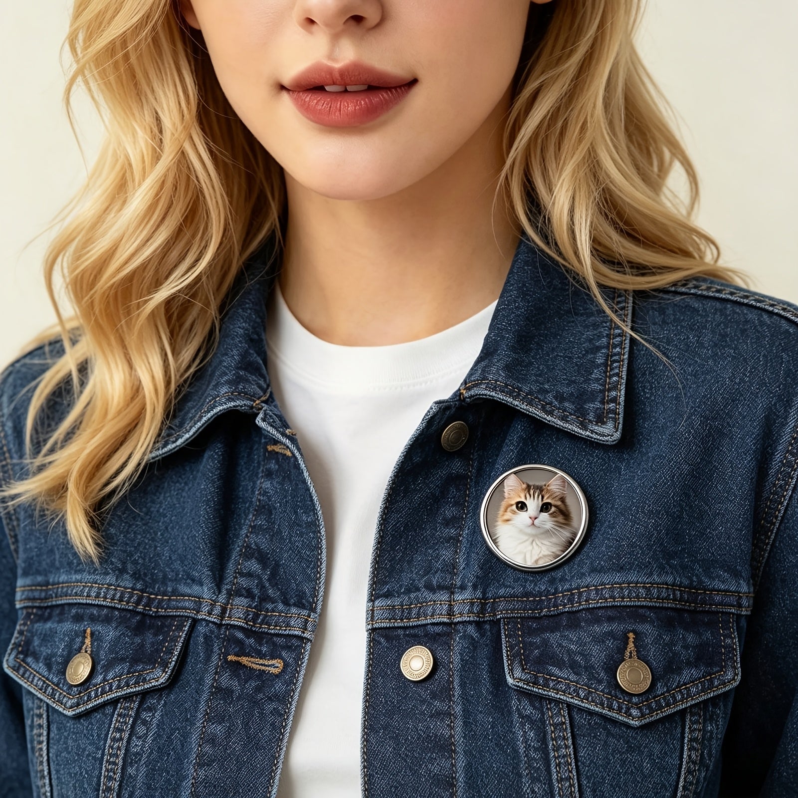 Custom Glass Dome Badge, No Minimum, Design, Clear Glass Cabochon, Sturdy | Business-Ready Corporate – image 2