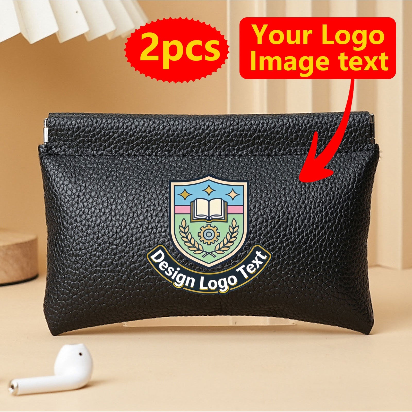 Custom-Printed Branded Bag – s Custom Logo & Image Purse Wallet & Makeup – image 1