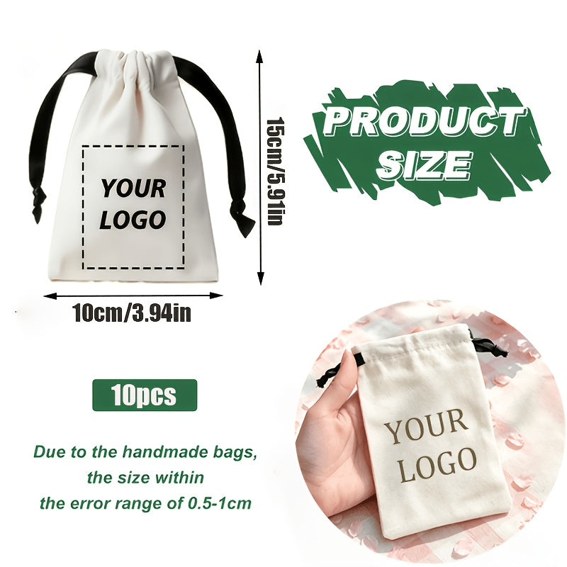 Personalized Event Favor – Gift for Her/Him 10pcs/25pcs Custom Pattern Drawstring Gift – image 2