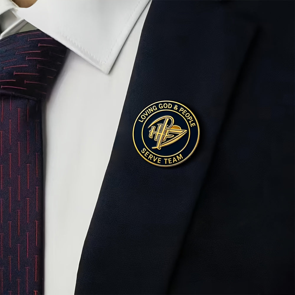 Custom-Printed Corporate Award – [] Stainless Steel Custom Color Logo Pattern Badge, Private – image 1