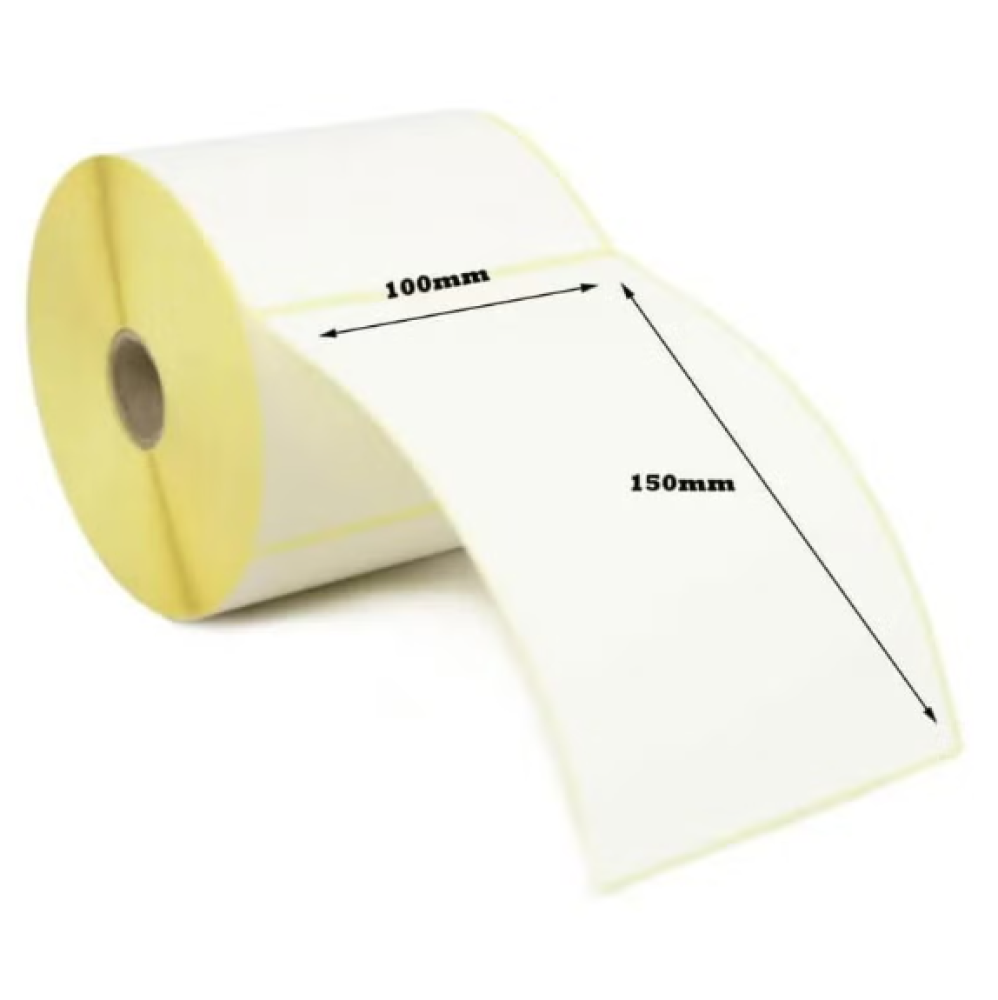 Thermal paper roll for printing shipping bills, size 150*100 mm, roll of 500 pieces — product image 1