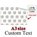 Corporate Custom Custom Logo Wrapping Paper, A3 Size Text Repeat Pattern Gift Wrap Sheets, – Client – image 1