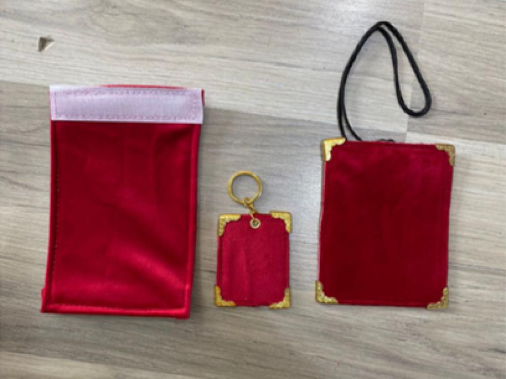 Blank burgundy full velvet car accessories — product image 1