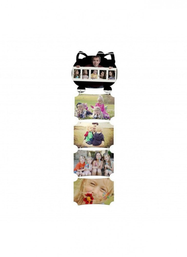 A wooden hanging plaque in the shape of a sublimation cat — product image 1