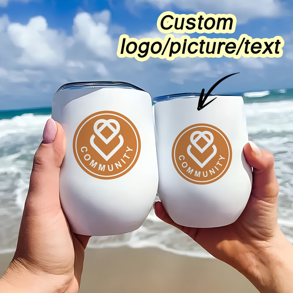 Design-Your-Own Eggshell Cup Insulated Tumbler with Logo, Photo, or Text - Reusable Coffee – Team – image 1
