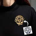 Brand-Forward Stainless Steel Golden Self-Defined Logo Brooch, Custom Hand-Painted Pattern – Marketing – image 1
