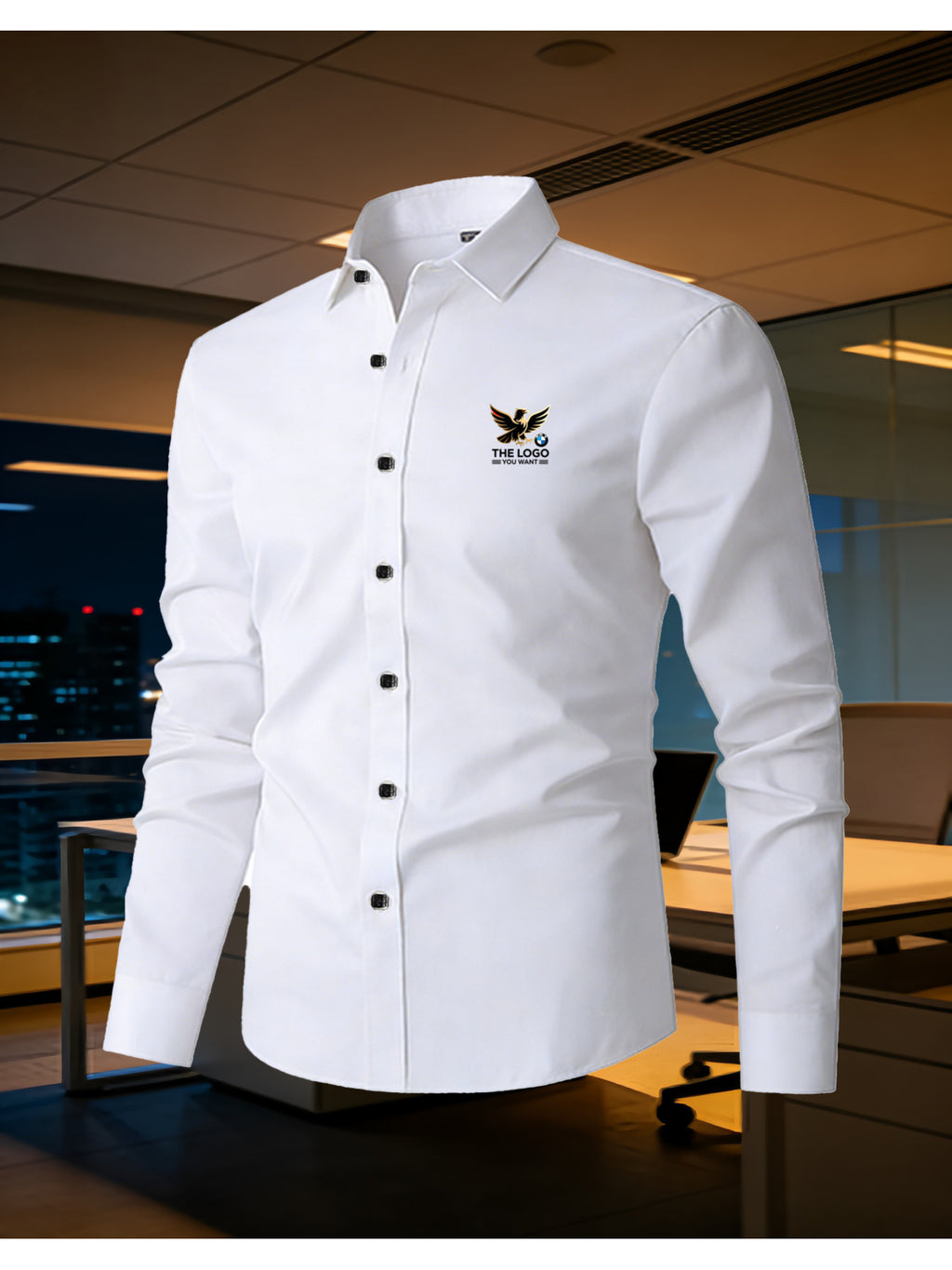 Design-Your-Own Men'S High-Quality Fashion Long-Sleeved Shirt| Button, Pocket-Less, Casual – Team – image 1