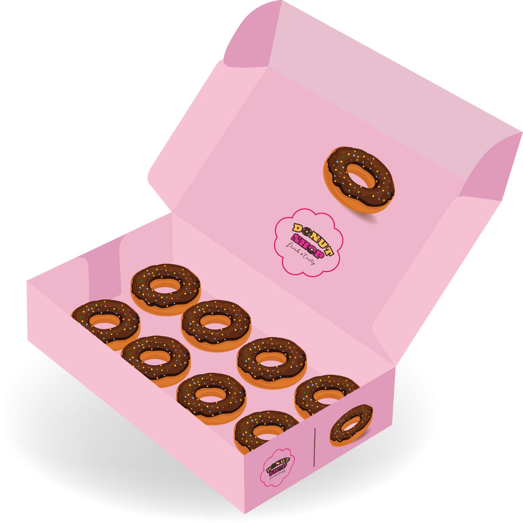 custom printed donut packaging box