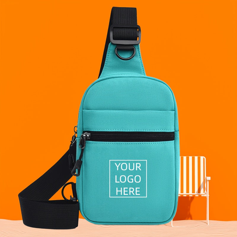 Logo-Ready Branded Bag – Custom LOGO Oxford Chest Bag Suitable for Men & Women, Adjustable – image 4
