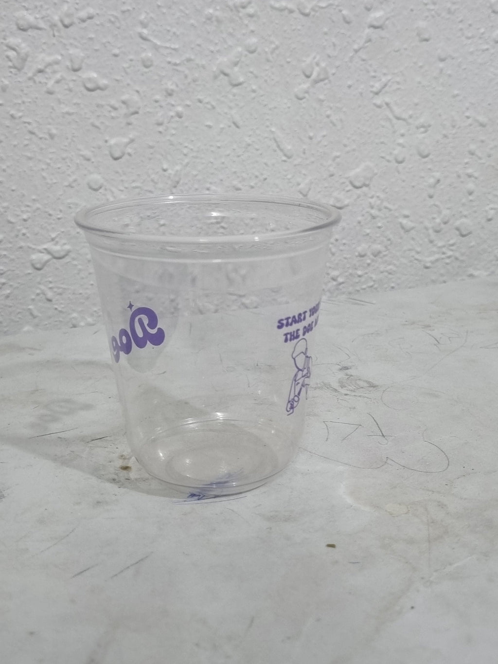 12oz (360ml) U-Shaped PET Clear Cup 1-Color Print