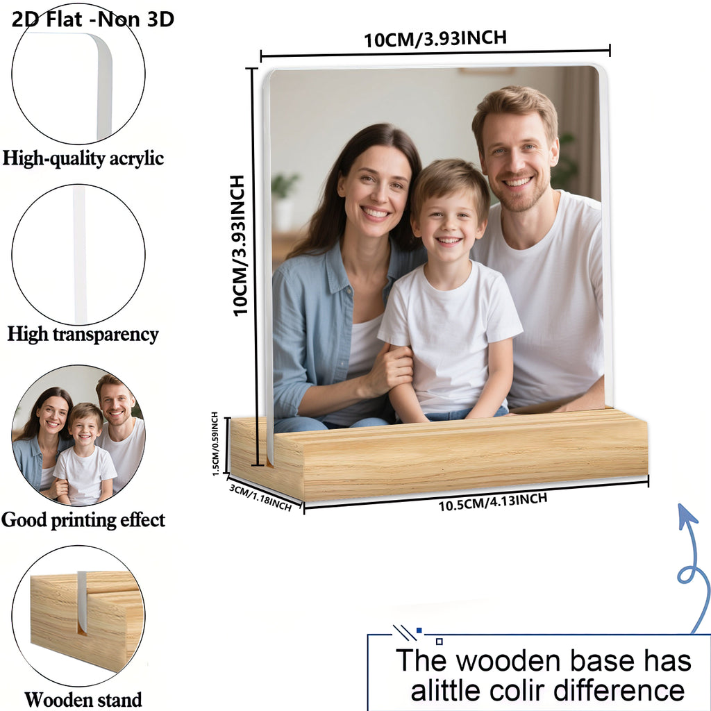 2D Flat - [2D Flat] 1pc 2D Flat 3.94Inch/10Cm Acrylic Sign with Custom Logo | Photo-Printed Home & Office – image 2