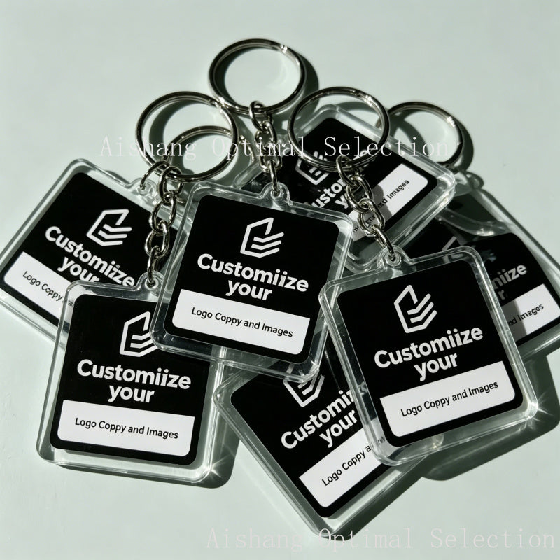 Logo-Ready Custom Keychain – Gift for Her/Him, Custom Acrylic Keychain, Single-Sided HD – image 4