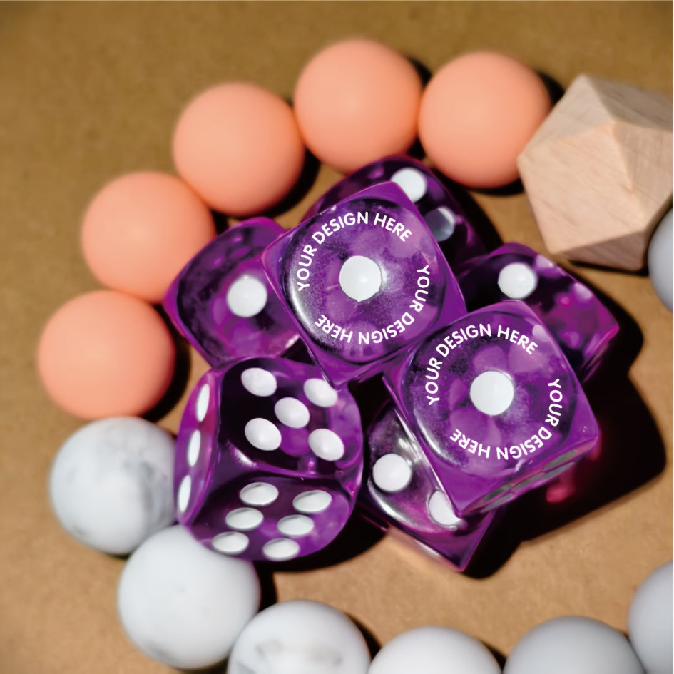 Custom-Printed Event Favor – s Custom Dice Set - Wedding Souvenir Dice, Party Game Dice, Perfect Gifts – image 1