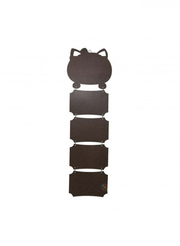 A wooden hanging plaque in the shape of a sublimation cat — product image 3