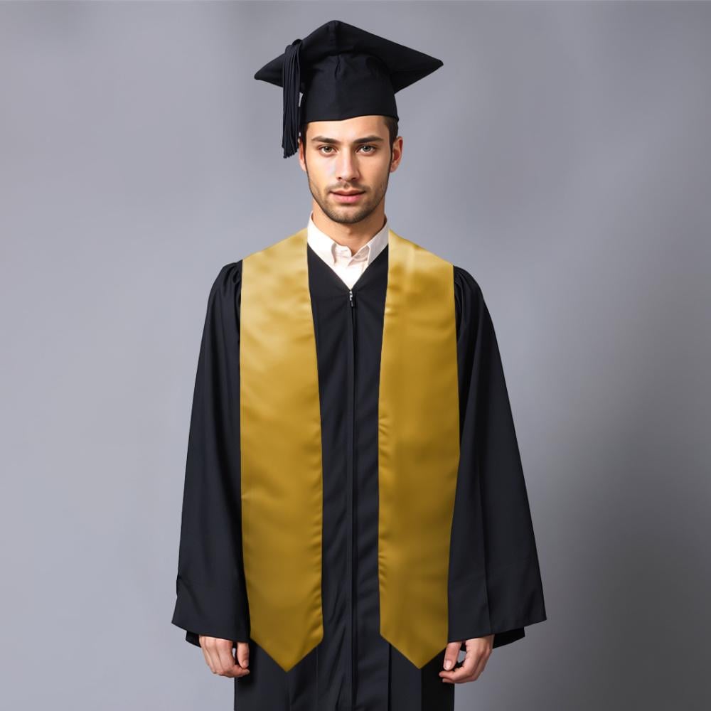 Blank golden graduation scarf printed by Sublimation 2026 - wholesale for printing shops and schools — product image 1