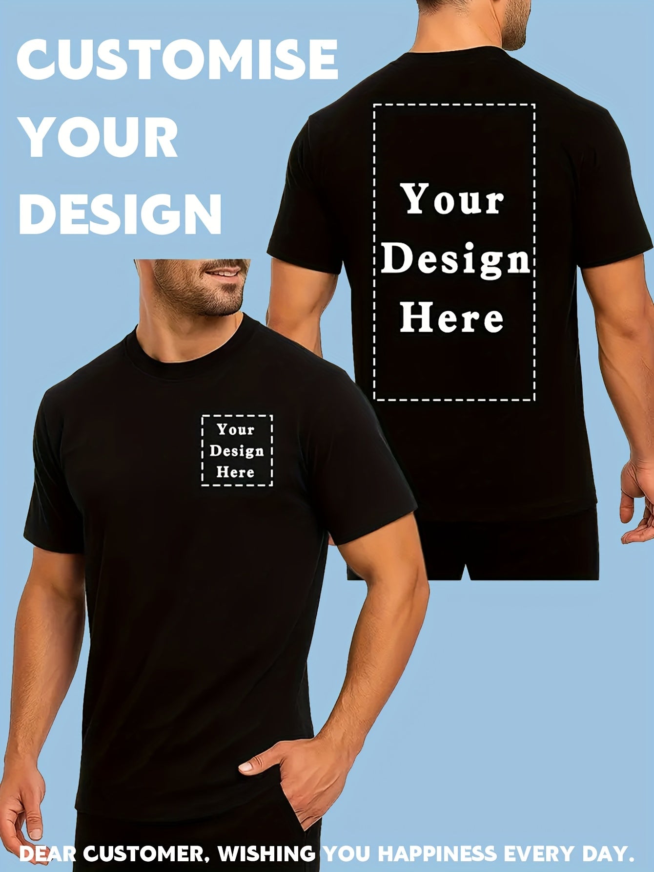 [] Men'S T-Shirt with Double-Sided Printing - Can Be Printed on Chest And | Business-Ready Logo – image 2