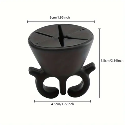 Black vinyl waste collection tool with handle — product image 1