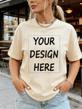 Logo-Ready Logo Apparel – Round-neck Spring/summer T-shirt for Women with Your Favorite Photo or – image 1