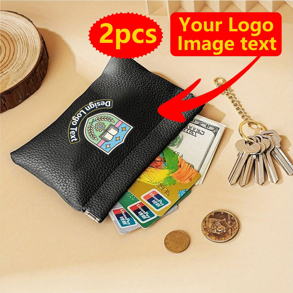Custom-Printed Branded Bag – s Custom Logo & Image Purse Wallet & Makeup – image 4