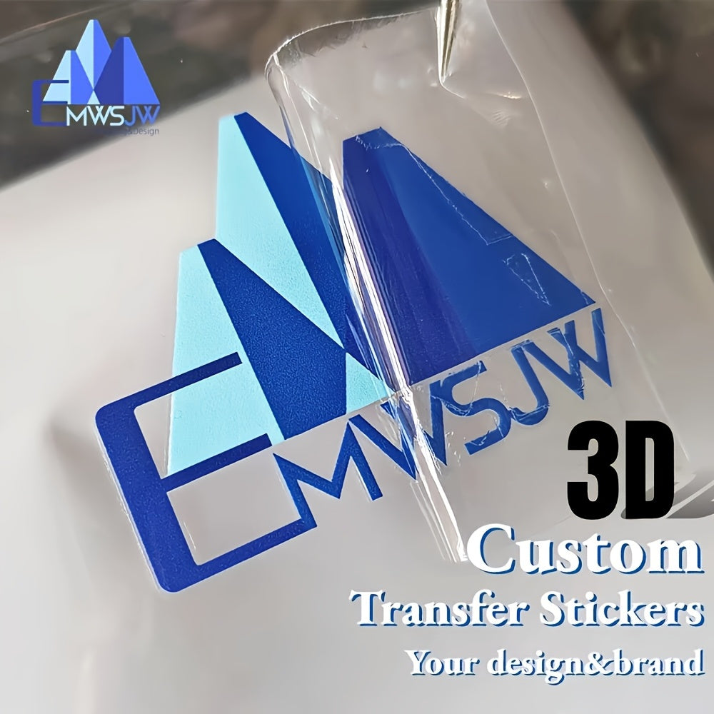 Brand-Forward [] 50/100pcs Logo And Design UV Transfer Stickers - White Or Transparent – Business – image 2