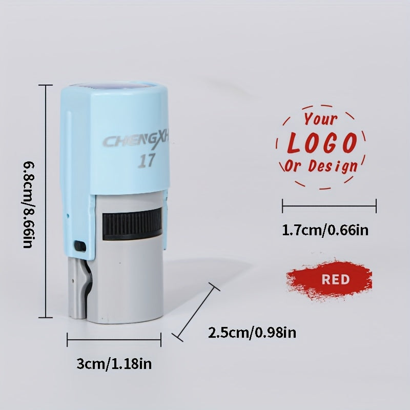 Use Initial/Logo/Small Icon/Artwork Customization - Round Self-Inking Stamp | Business-Ready Packaging & – image 4