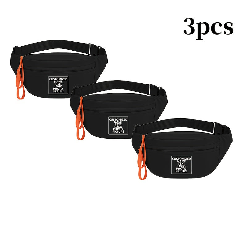 [3/5/10pcs] with Text/pictures/logo, Stylish and Simple Multi-piece Waist Bag- | Made-to-Order Branded – image 3