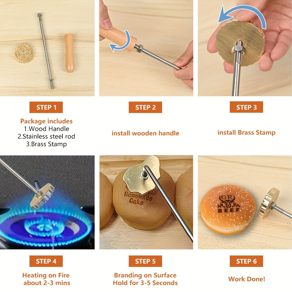Custom-Printed Wood Branding Iron with Custom Logo or Design - image 2