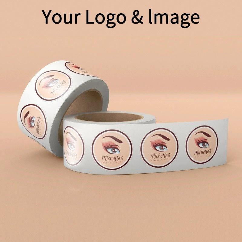 Logo-Ready Branded Bag – 100pcs Label Stickers, Stickers with Company Logo, Custom Product Labels – image 2