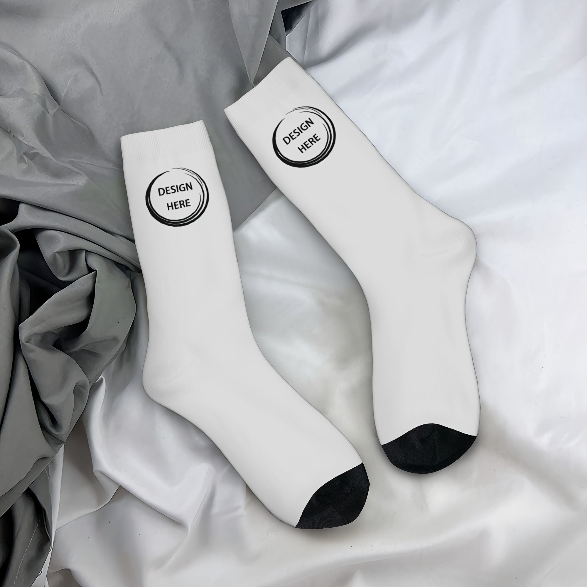 Brand-Forward Custom Socks, Face Socks, Photo Print Socks, Logo Socks, Holiday Custom – Business – image 2