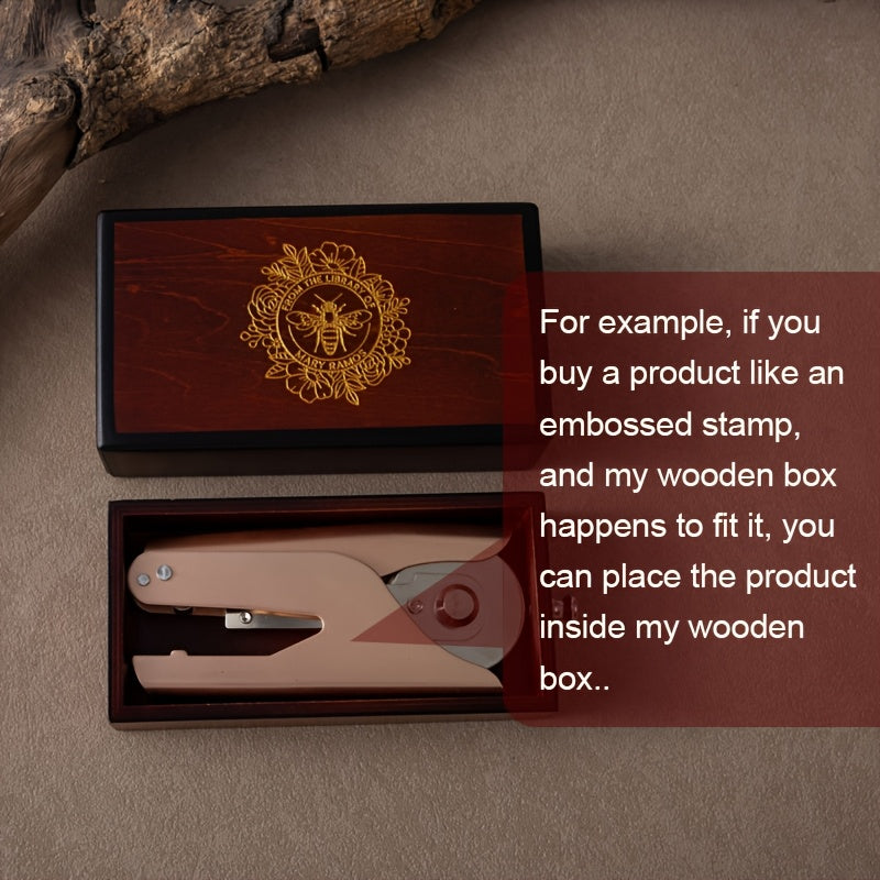 Corporate Custom Wooden Box - with Patterns And Text Engraving, Vintage-Style Lid, Elegant – Client – image 4