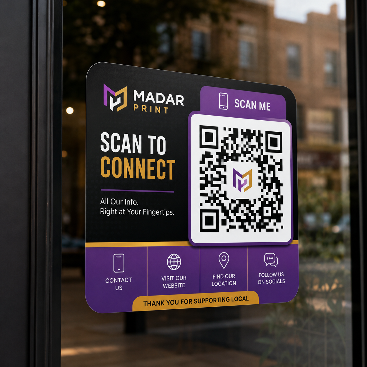 Custom Waterproof Stickers - QR Code