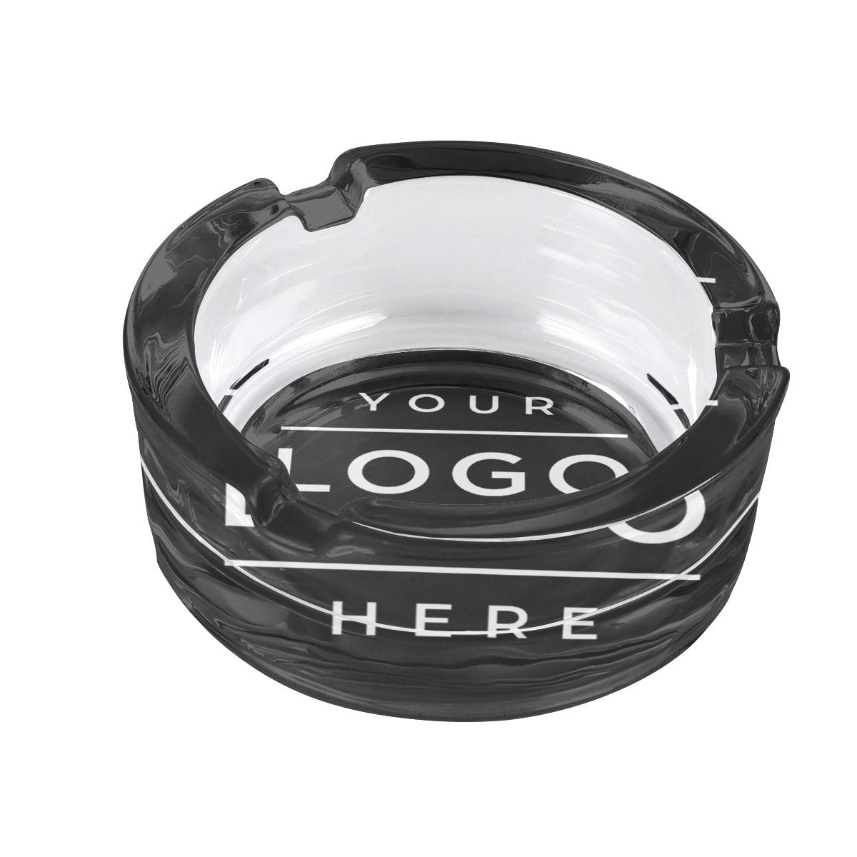Custom-Printed Specialized Promotional Product –, Round Transparent Glass Ashtray with Your Company Logo, Featuring – image 3