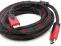 1080P High Speed ​​HDMI Cable with Red and Black Braided Shell 3M Length — product image 1