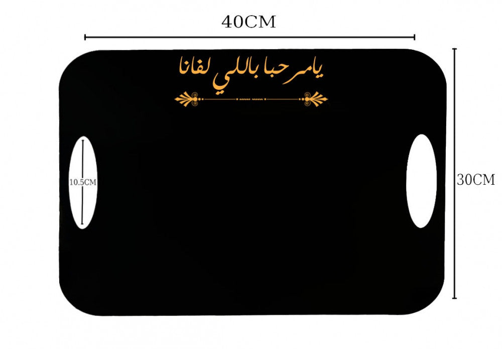 Black acrylic serving tray, size 30 * 40 cm — product image 1